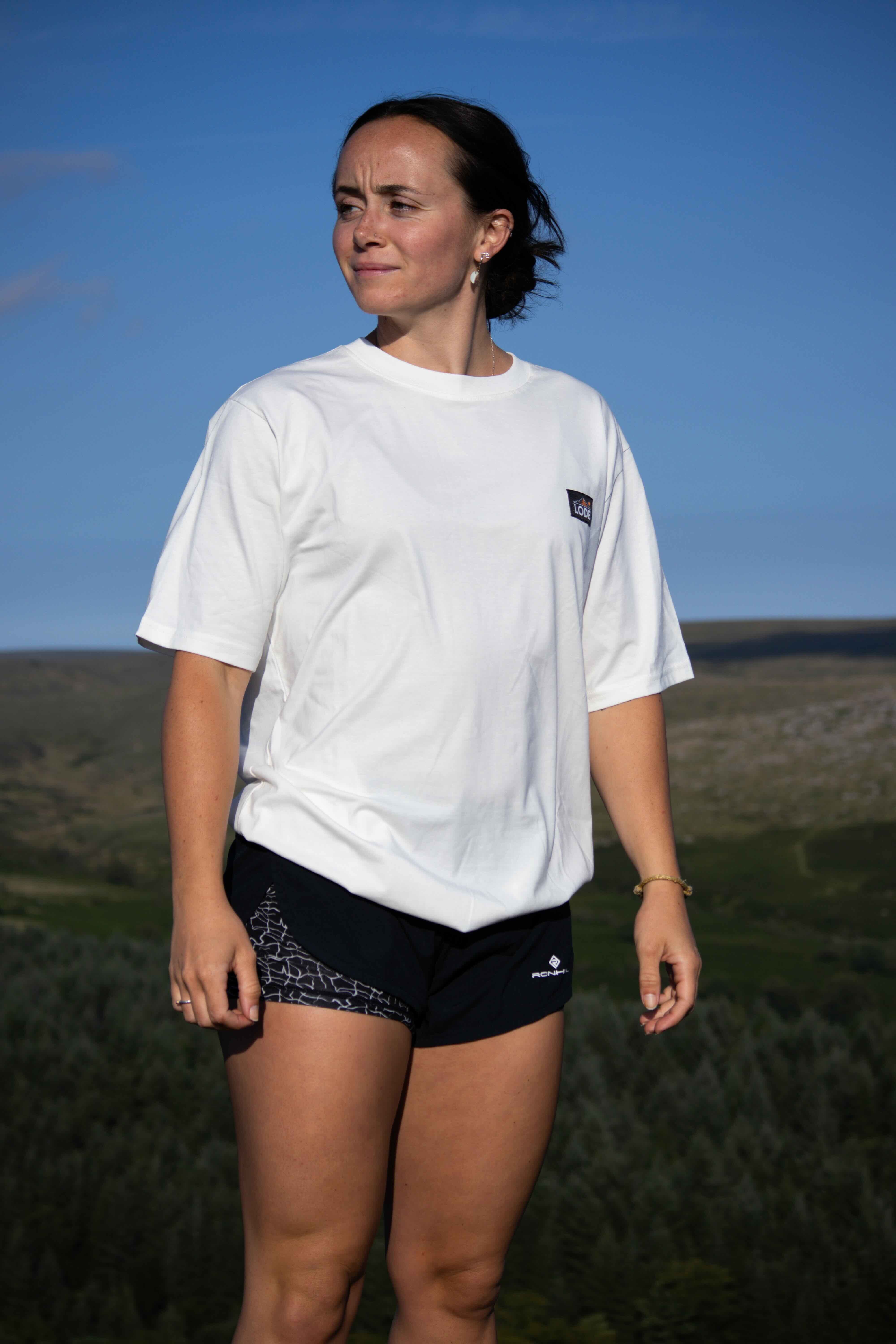 Drift Tee White | Oversized Organic Cotton T-Shirt – LODE Outdoors